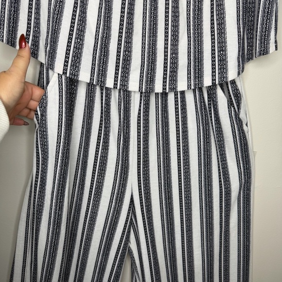 Gypsies & Moondust Black and White Strapless Jumpsuit with Pockets Size Large - Picture 4 of 15